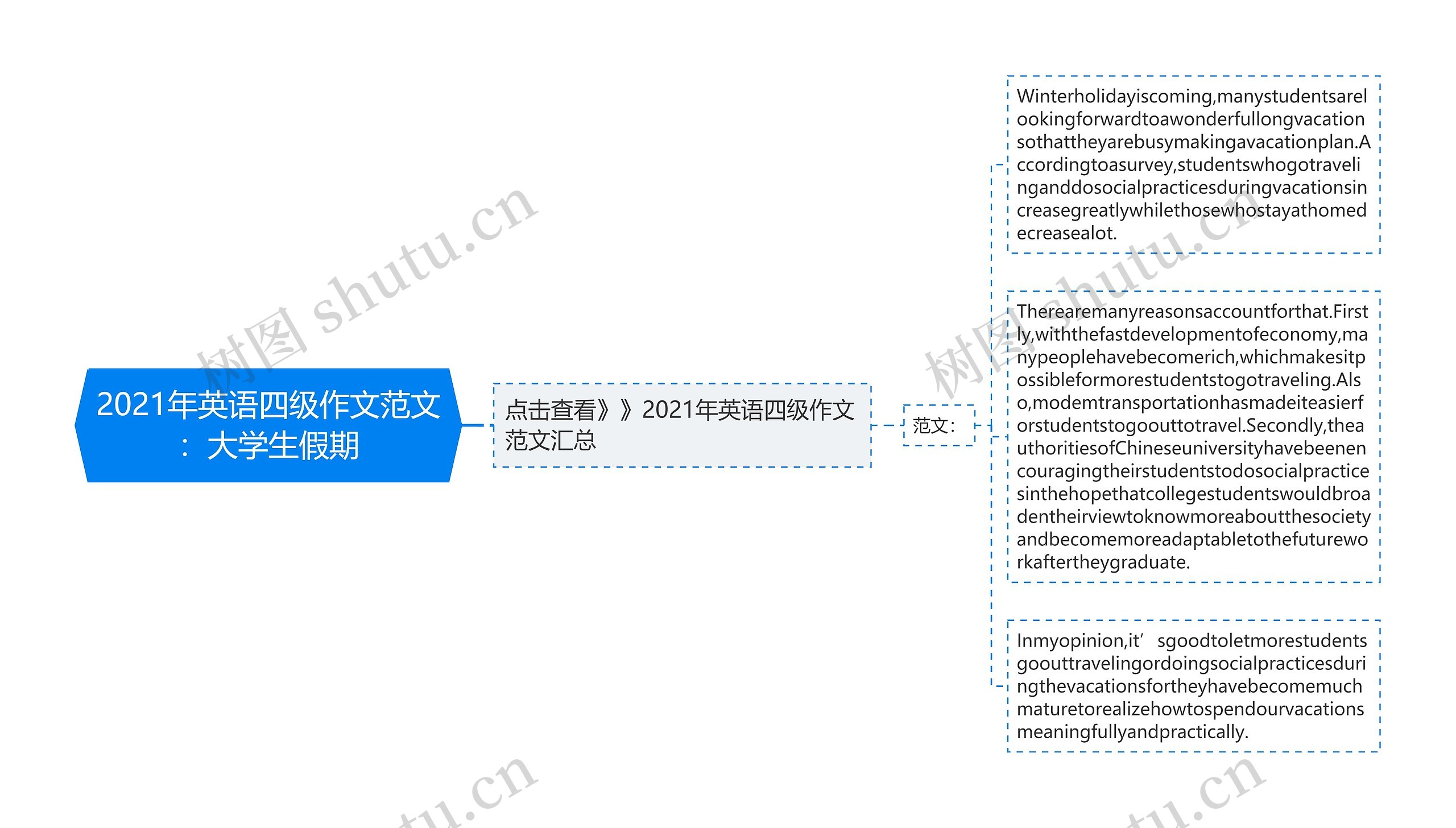 2021年英语四级作文范文：大学生假期