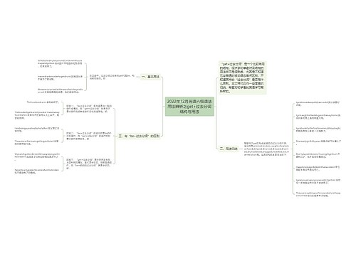 2022年12月英语六级语法用法辨析之get+过去分词结构与用法