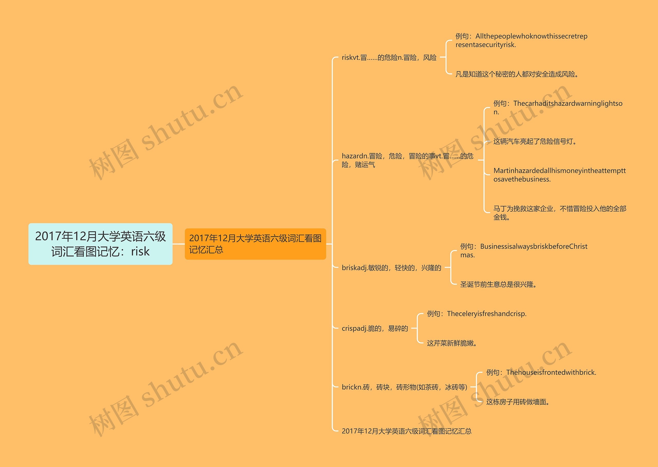 2017年12月大学英语六级词汇看图记忆：risk