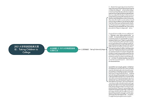 2021大学英语四级美文赏析：Taking Children to College
