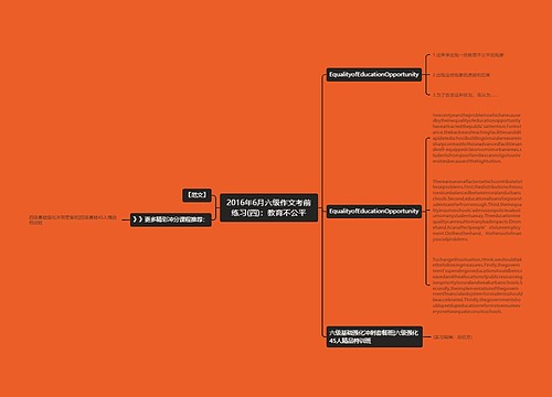 2016年6月六级作文考前练习(四)：教育不公平