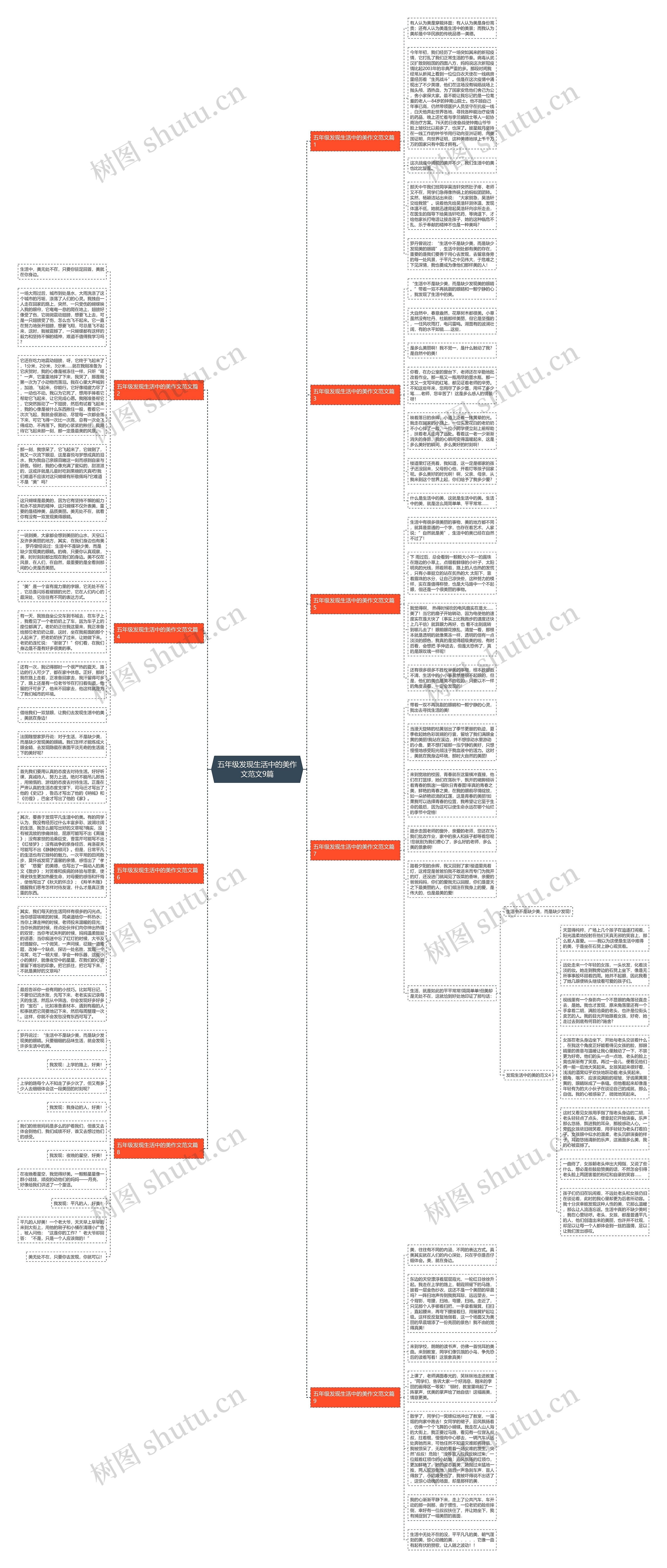五年级发现生活中的美作文范文9篇思维导图