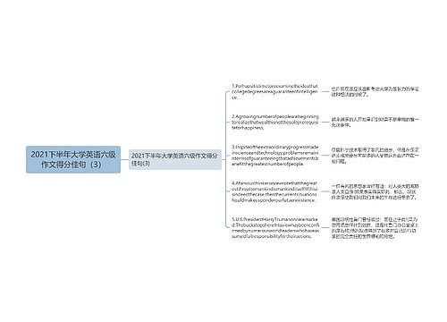 2021下半年大学英语六级作文得分佳句（3）