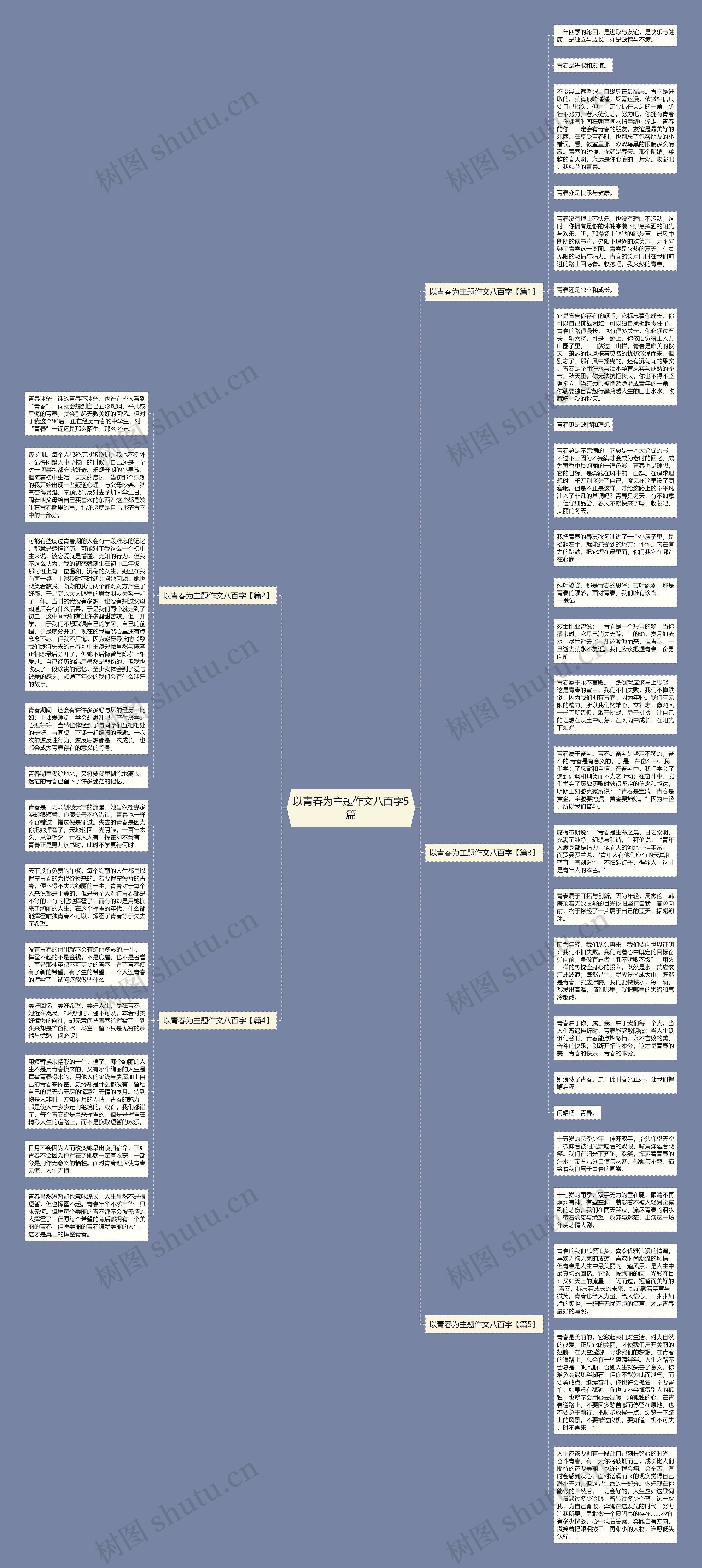 以青春为主题作文八百字5篇思维导图