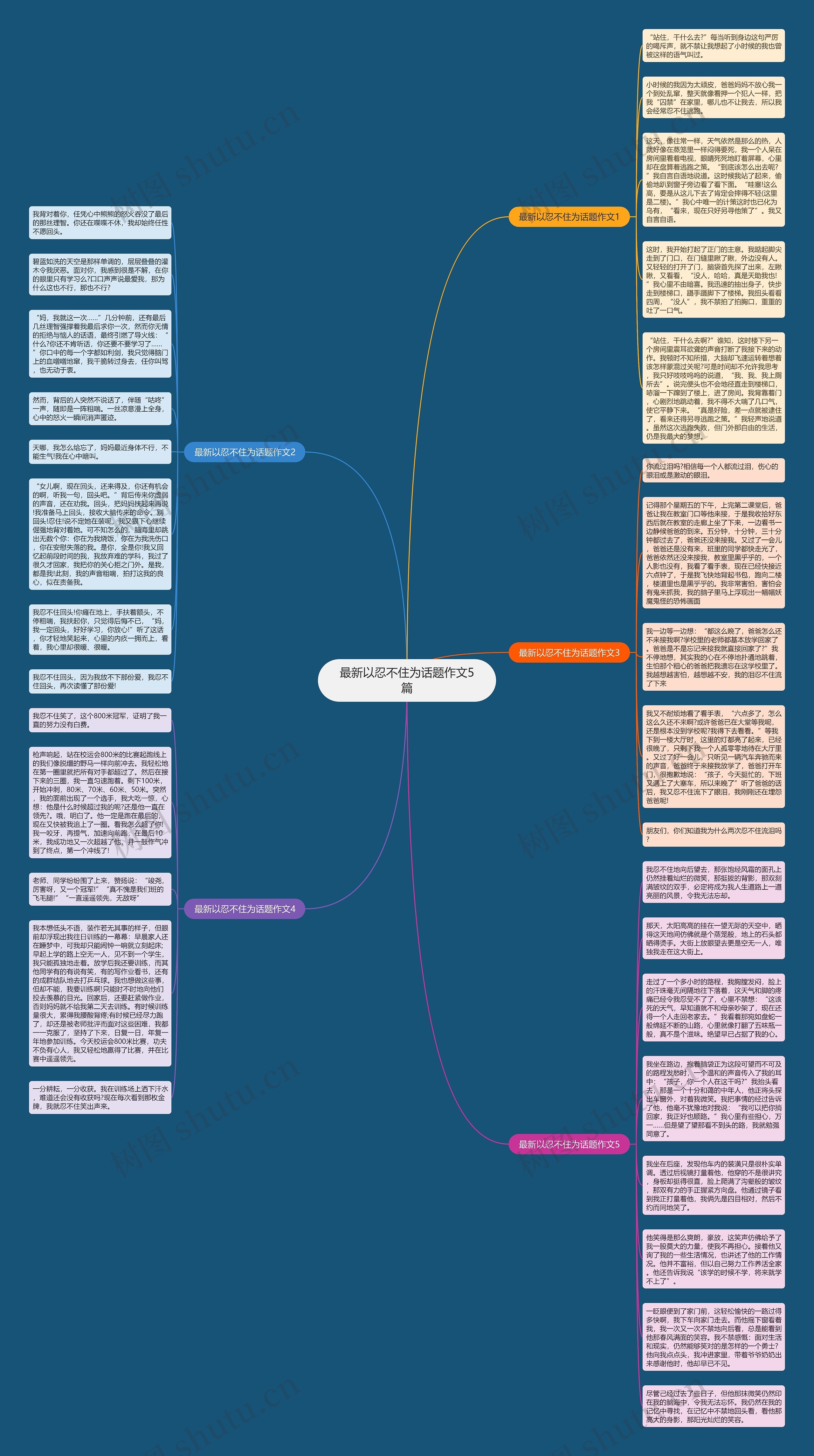 最新以忍不住为话题作文5篇思维导图