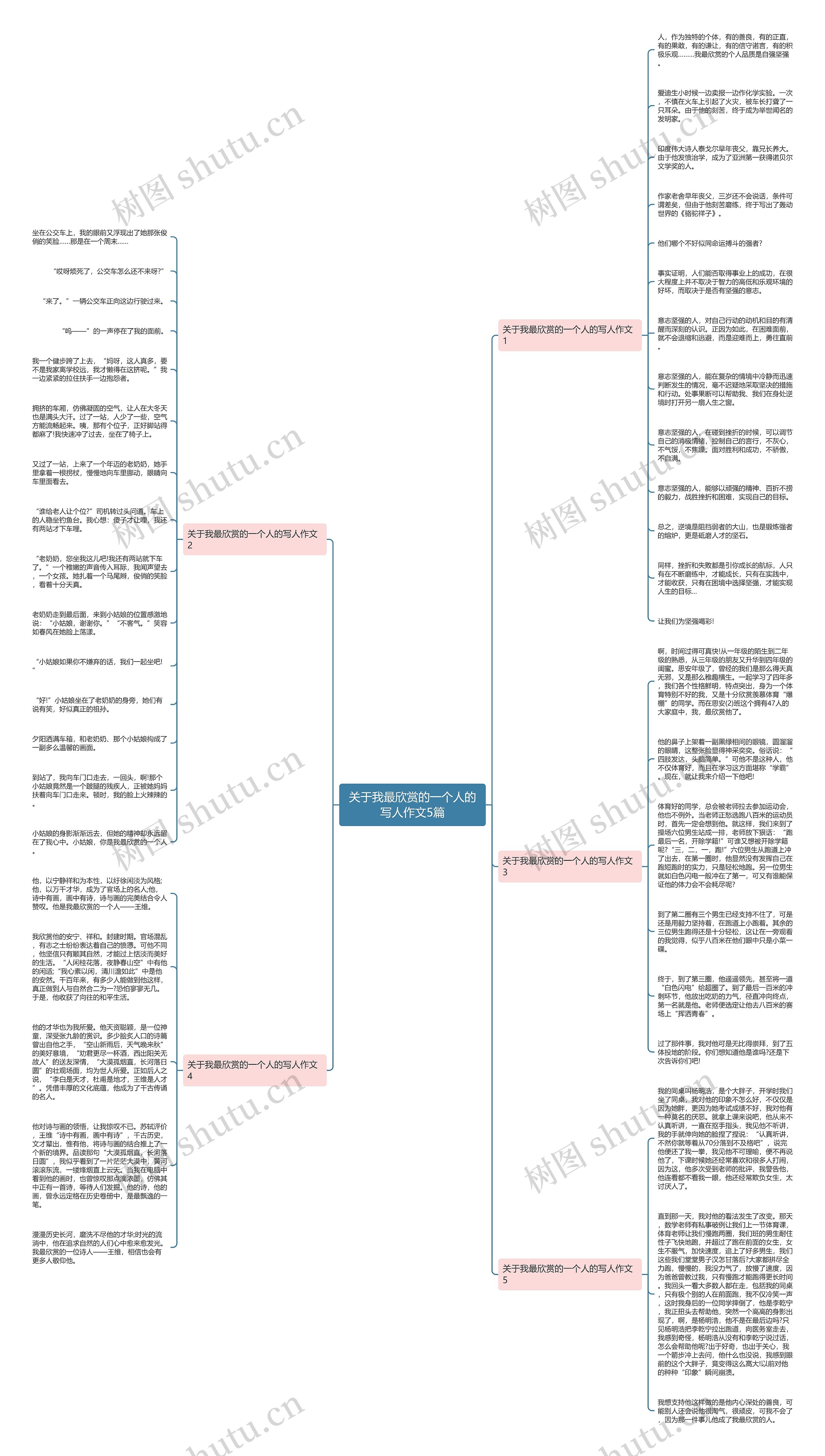 关于我最欣赏的一个人的写人作文5篇