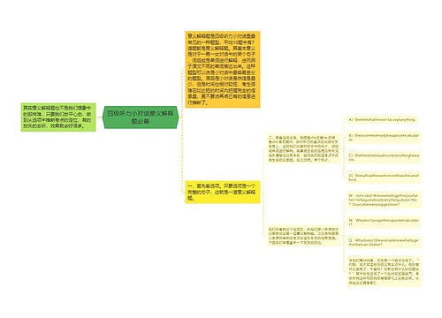 四级听力小对话意义解释题必备