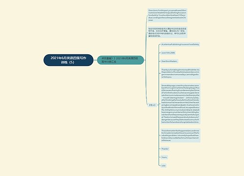 2021年6月英语四级写作训练（5）