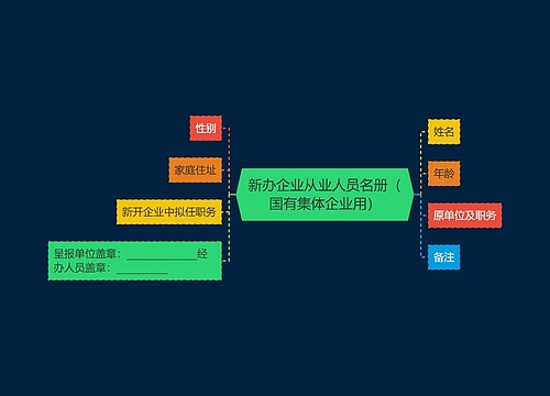 新办企业从业人员名册（国有集体企业用）