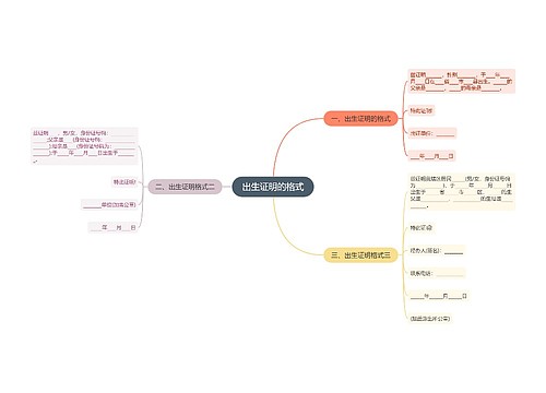 出生证明的格式
