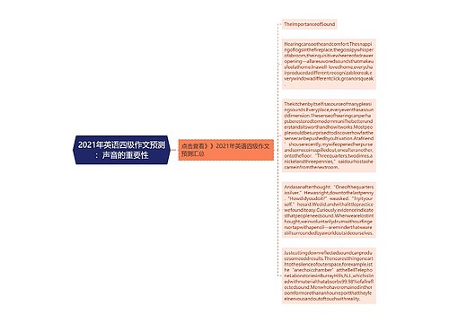 2021年英语四级作文预测：声音的重要性