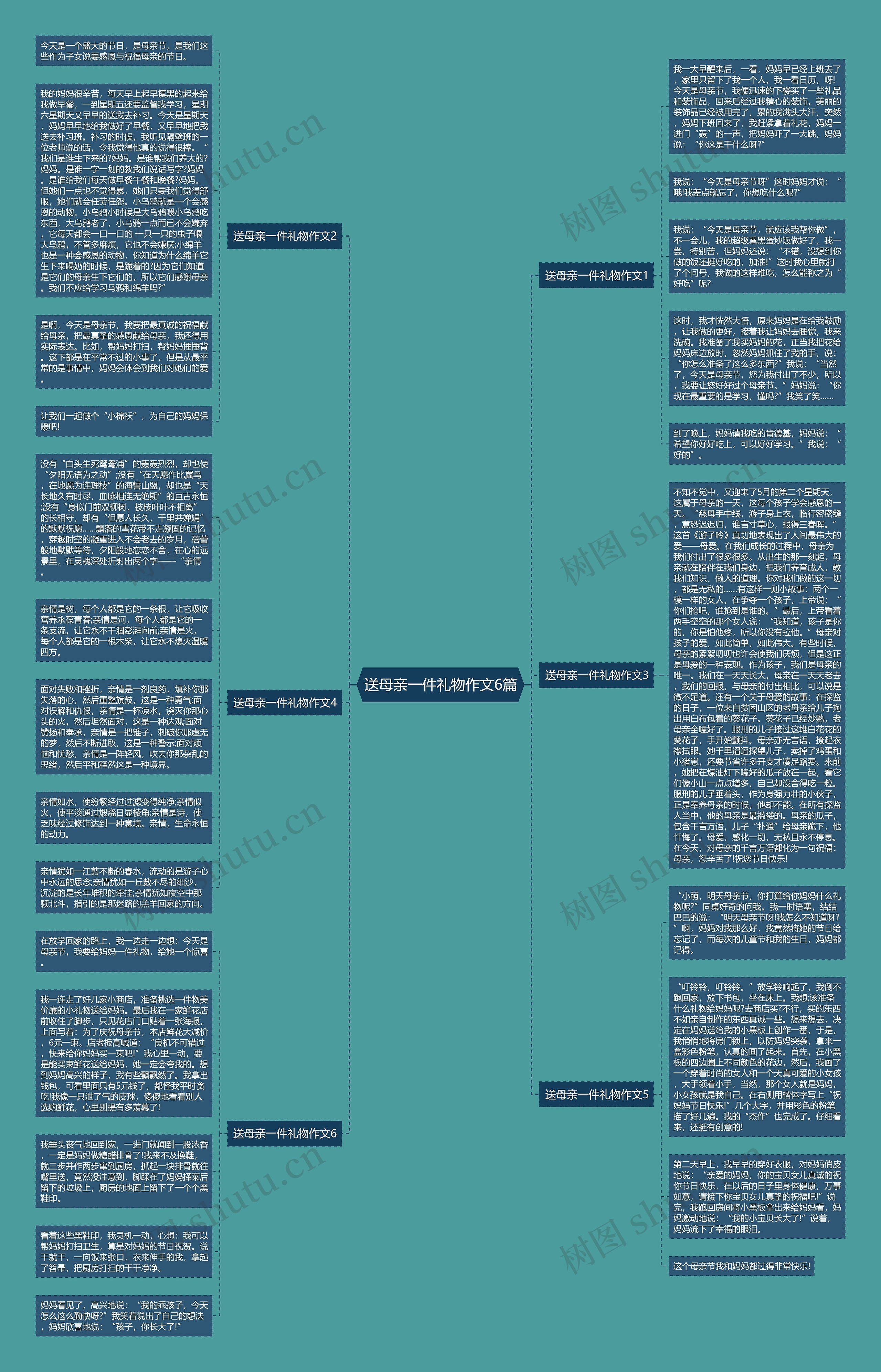 送母亲一件礼物作文6篇思维导图