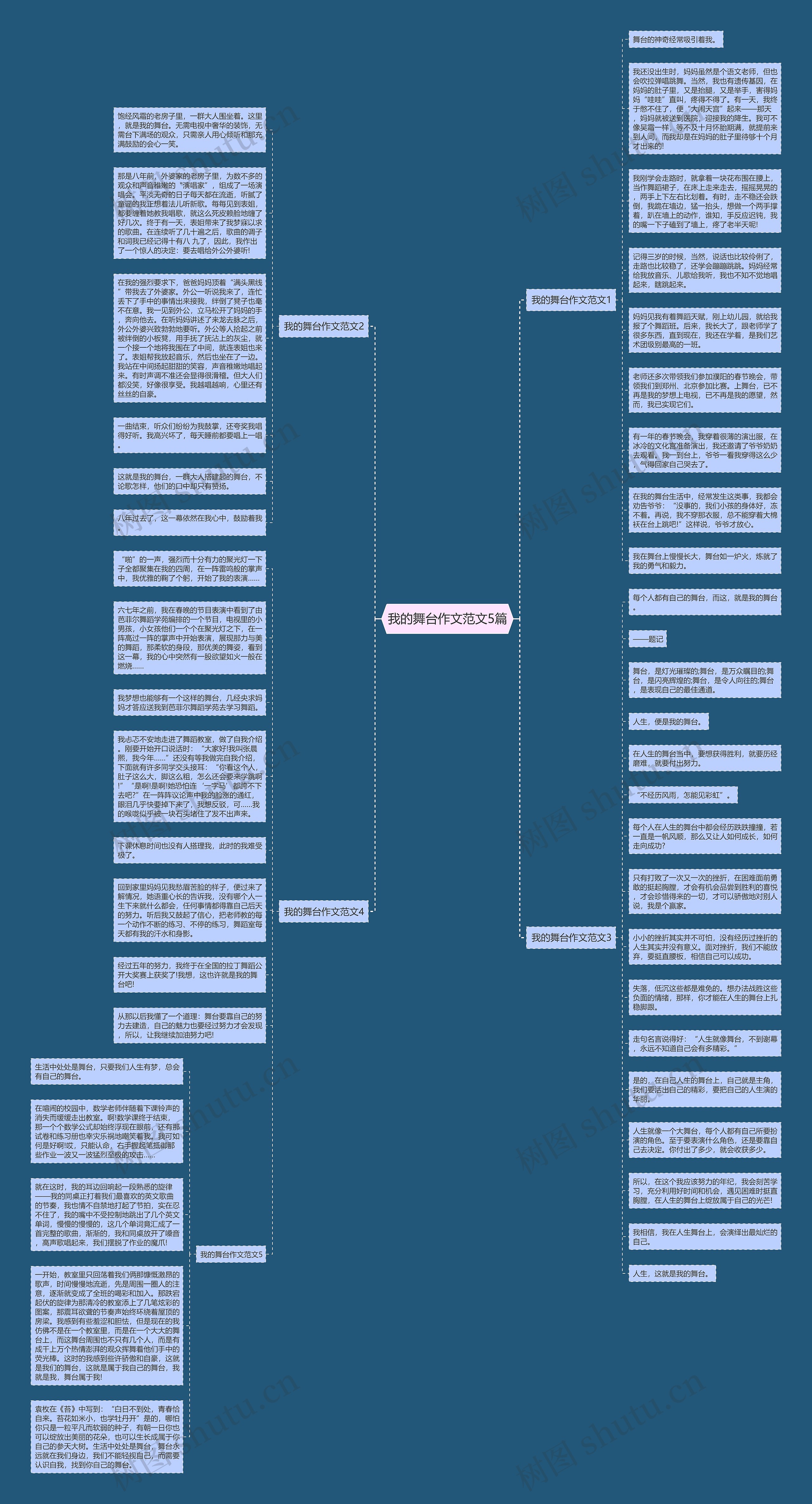 我的舞台作文范文5篇思维导图