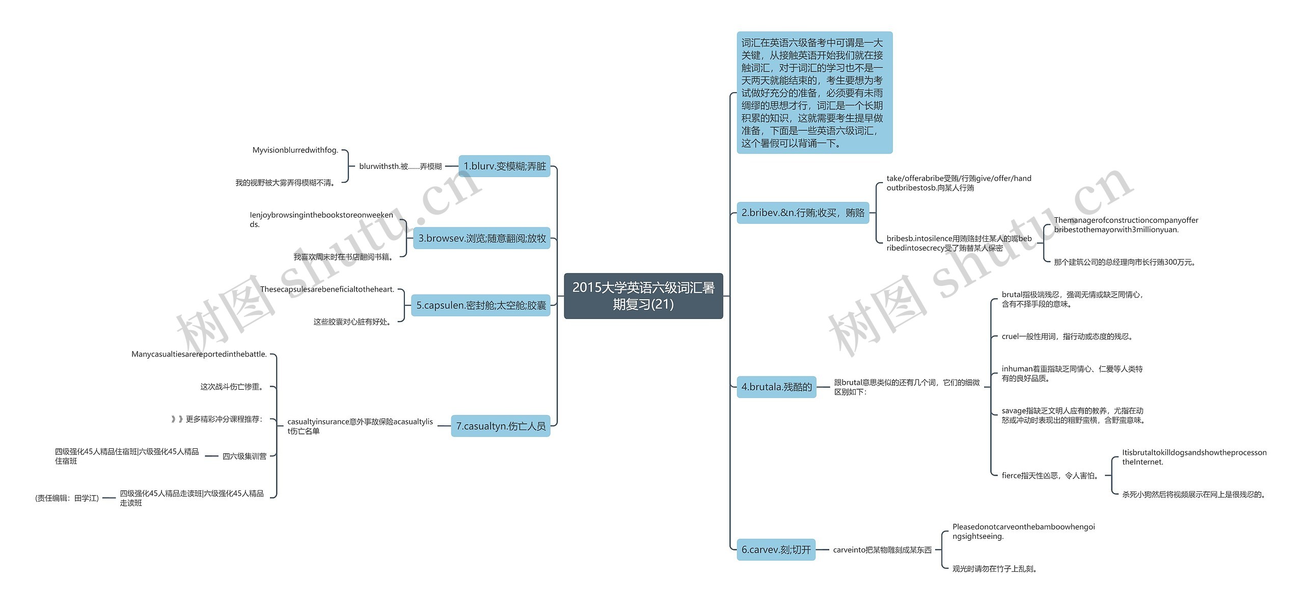 2015大学英语六级词汇暑期复习(21)思维导图