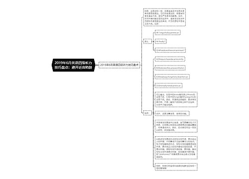 2019年6月英语四级听力技巧盘点：避开近音陷阱