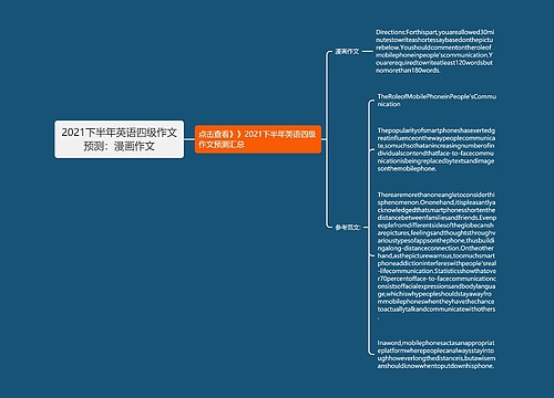 2021下半年英语四级作文预测：漫画作文