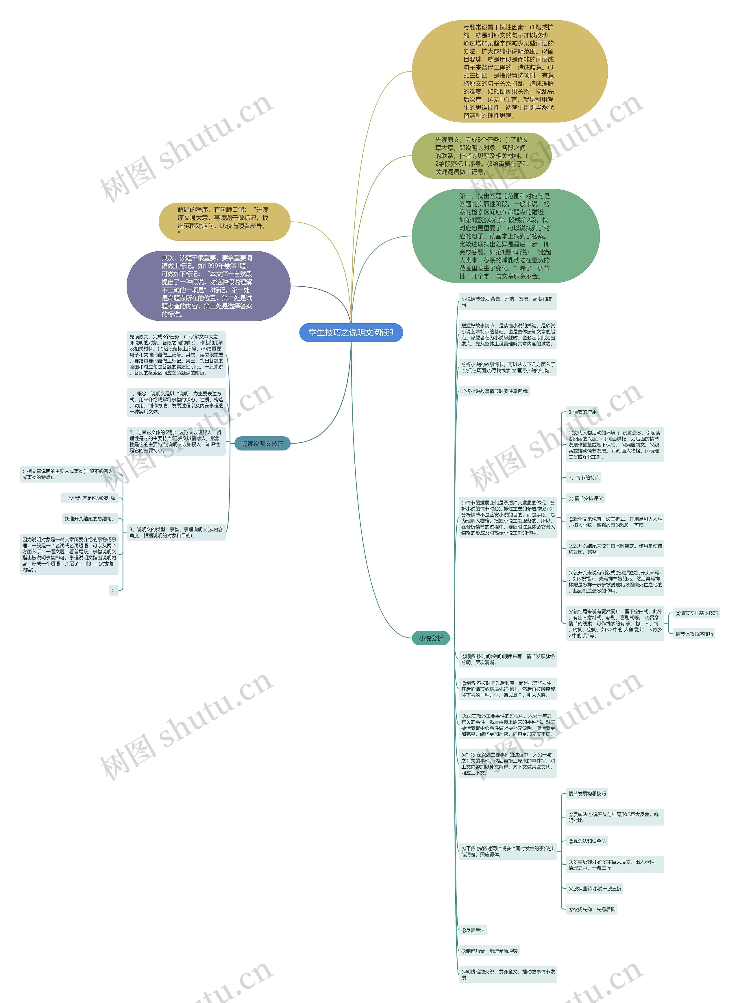 学生技巧之说明文阅读3思维导图