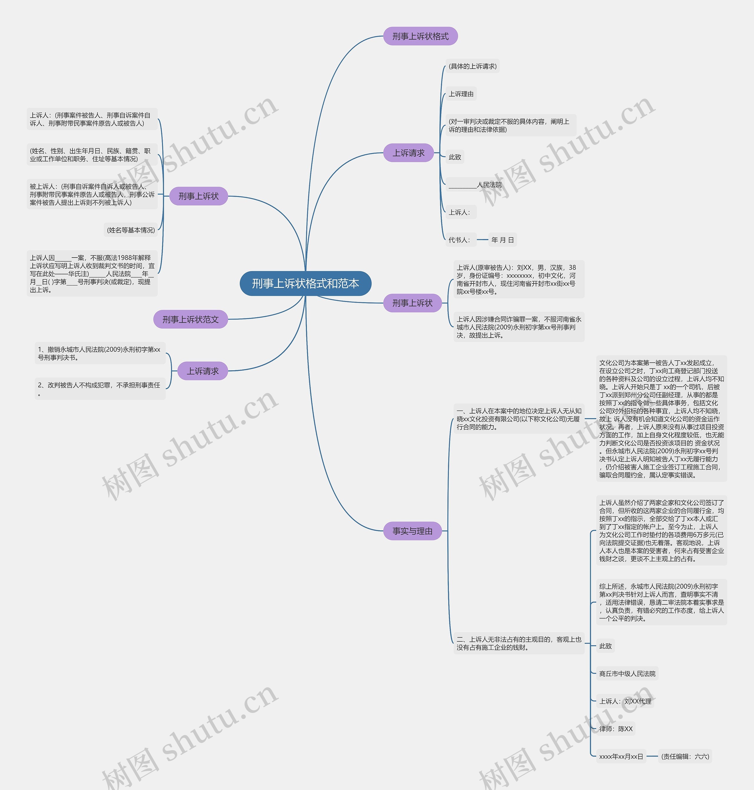 刑事上诉状格式和范本 刑事上诉状格式和范本