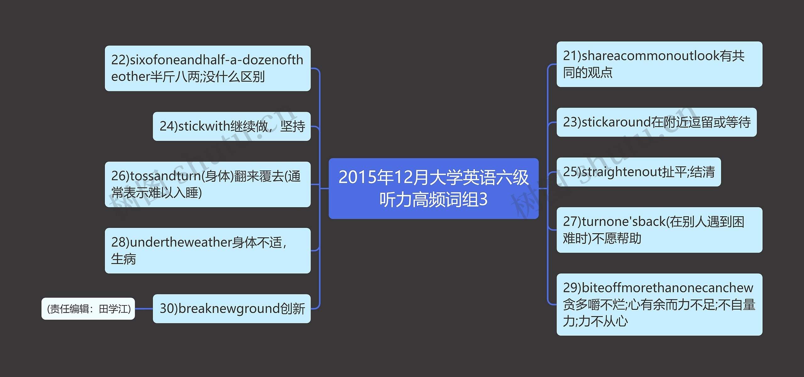 2015年12月大学英语六级听力高频词组3