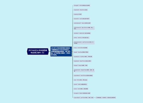 2015年6月大学英语四级考试词汇备考（5）