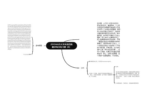 2015年6月大学英语四级翻译每日练习题（8）