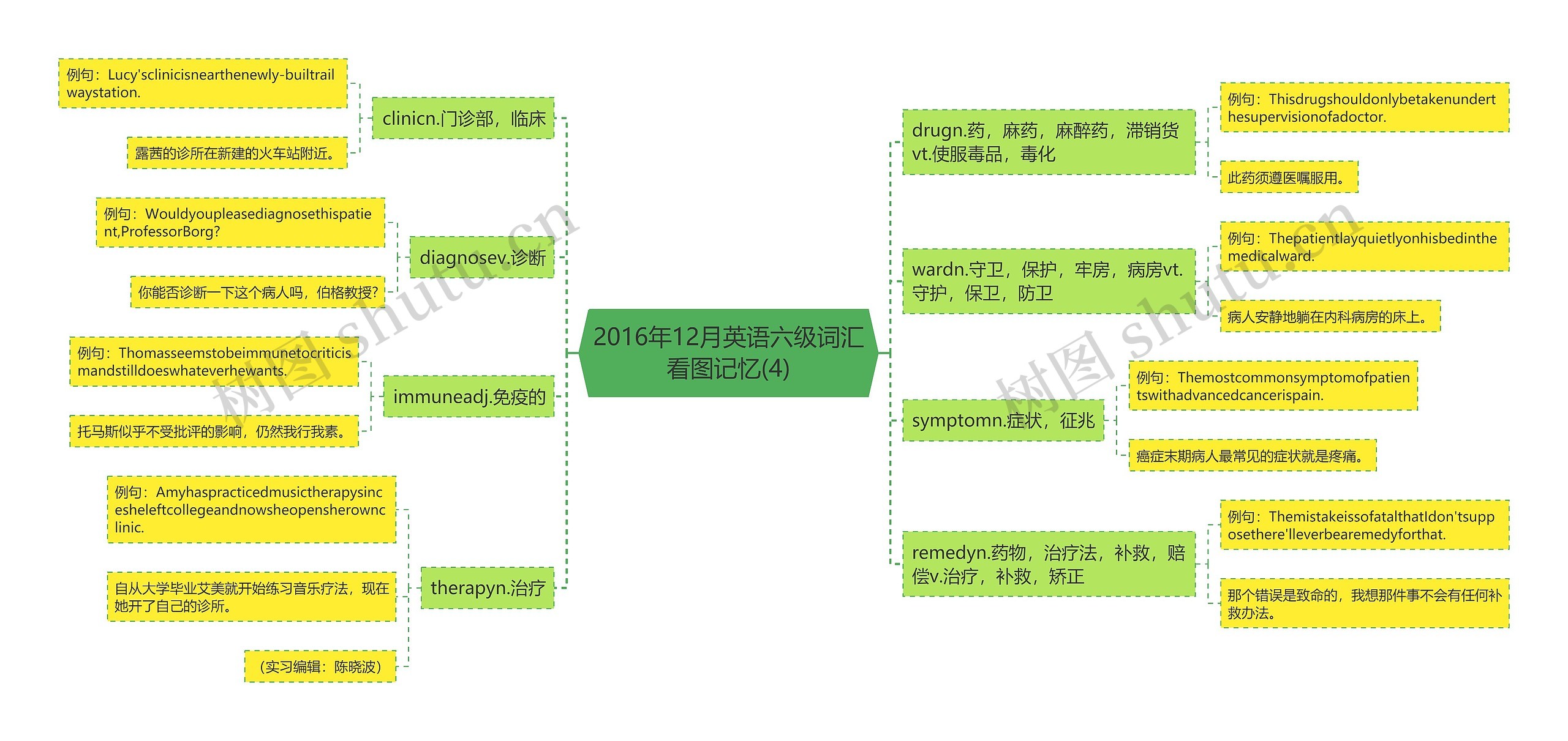 2016年12月英语六级词汇看图记忆(4)思维导图