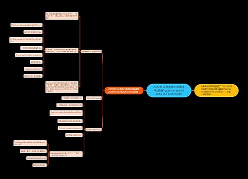 2022年12月英语六级语法用法辨析之at the end of和by the end of区别 2022年12月英语六级语法用法辨析之at the end of和by the end of区别