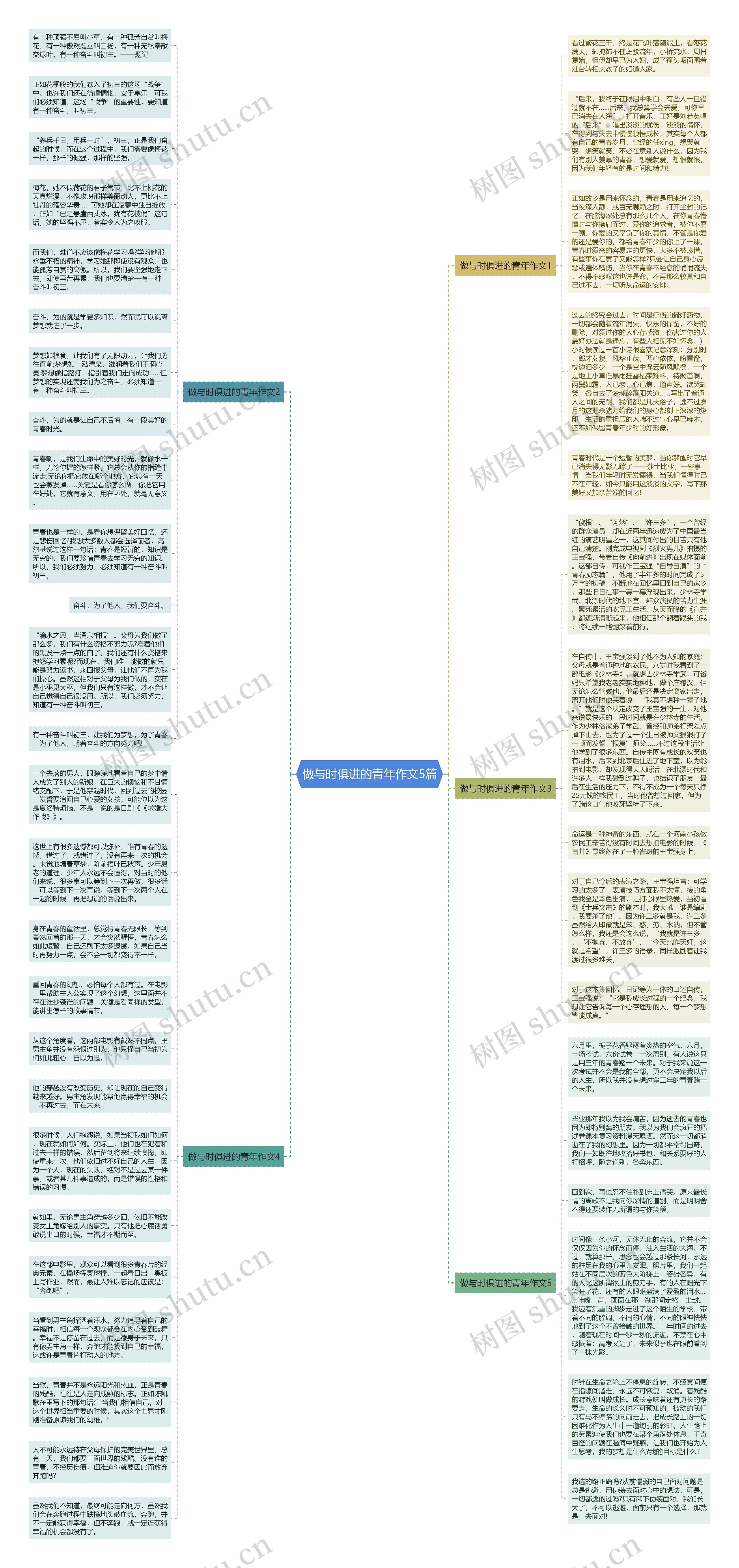 做与时俱进的青年作文5篇思维导图