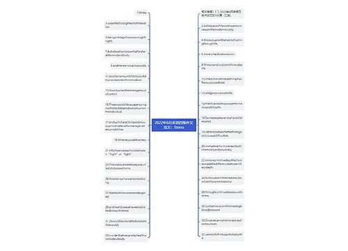 2022年6月英语四级作文范文:Stress 2022年6月英语四级作文范文:Stress