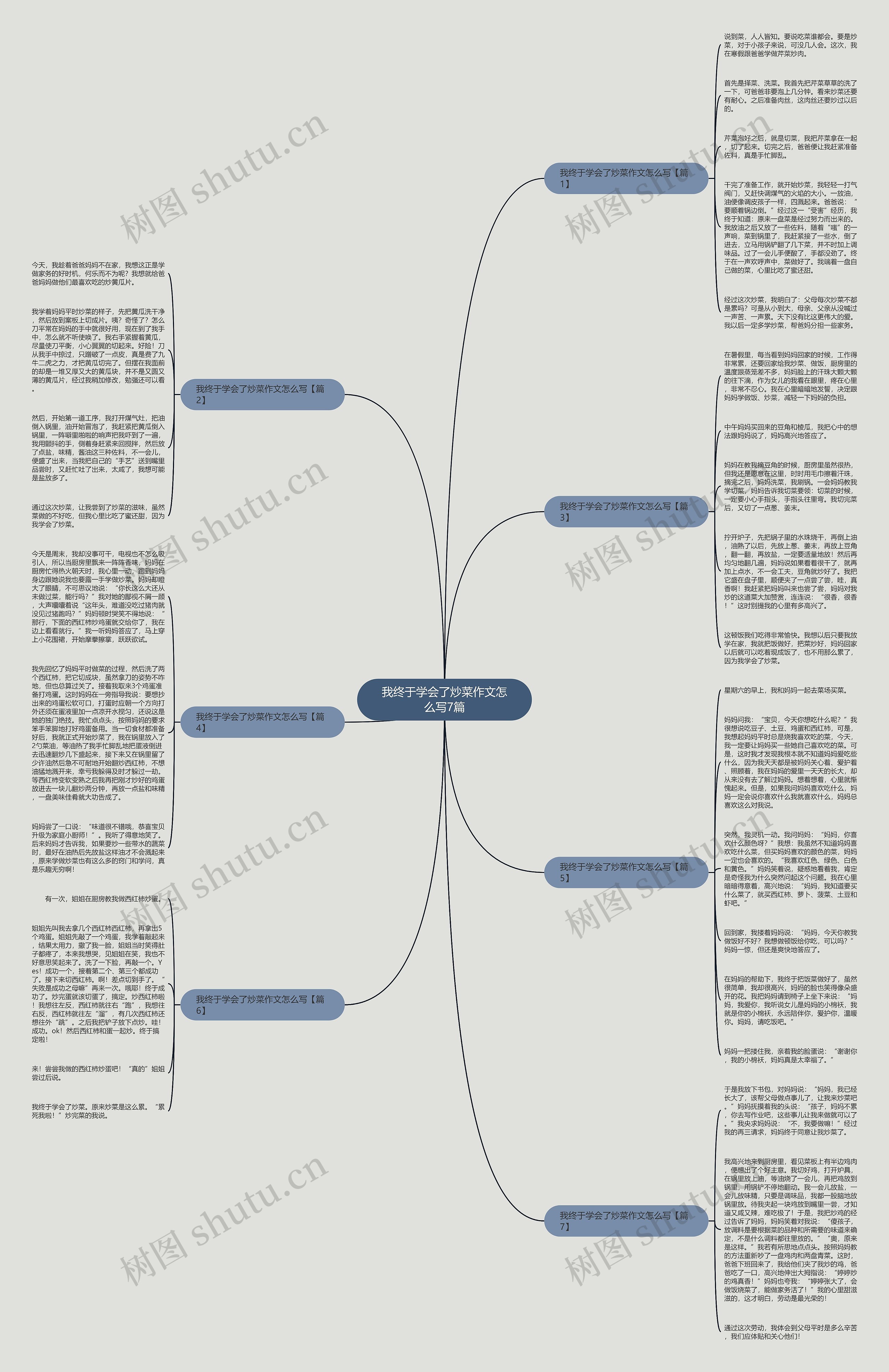 我终于学会了炒菜作文怎么写7篇思维导图