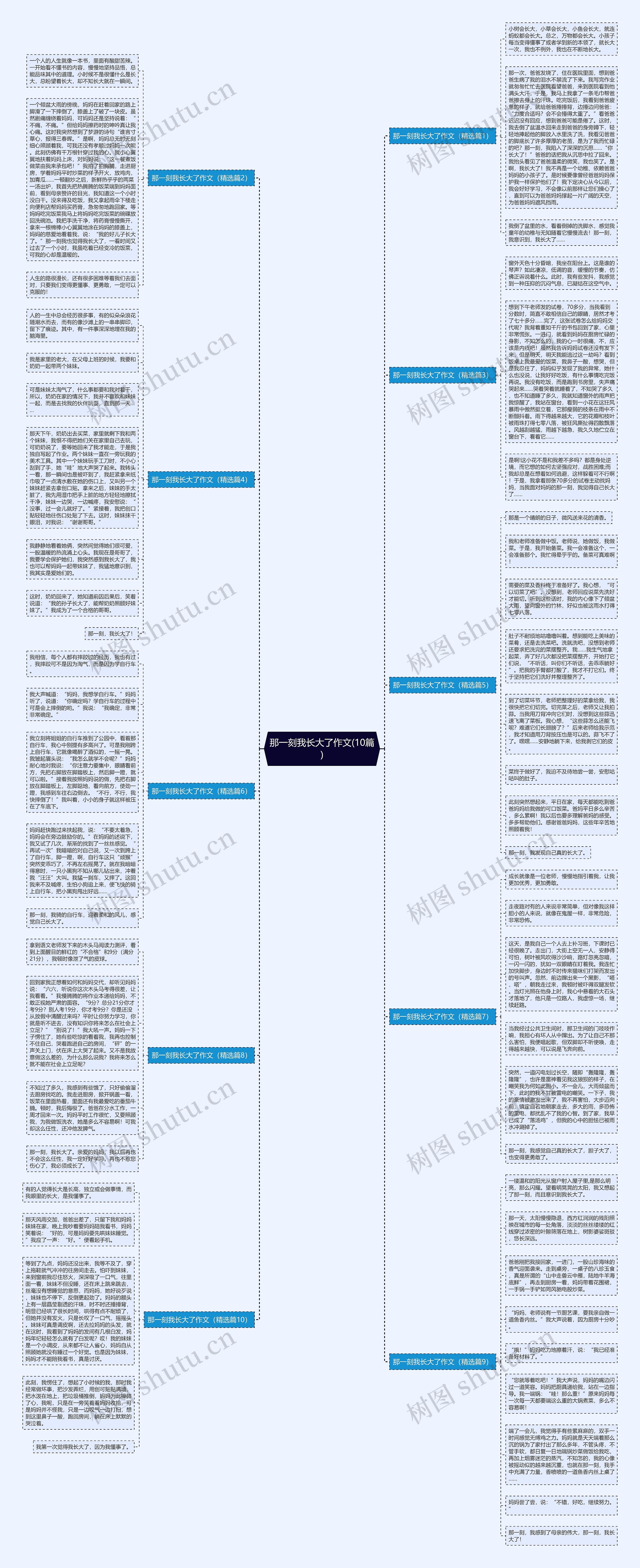 那一刻我长大了作文(10篇)思维导图