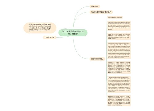 2022英语四级考试作文范文：抑郁症