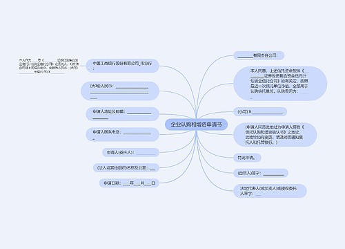 企业认购和增资申请书