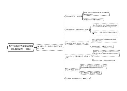 2017年12月大学英语六级词汇看图记忆：pedal