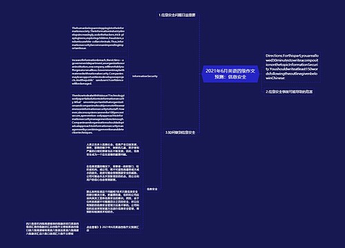 2021年6月英语四级作文预测：信息安全