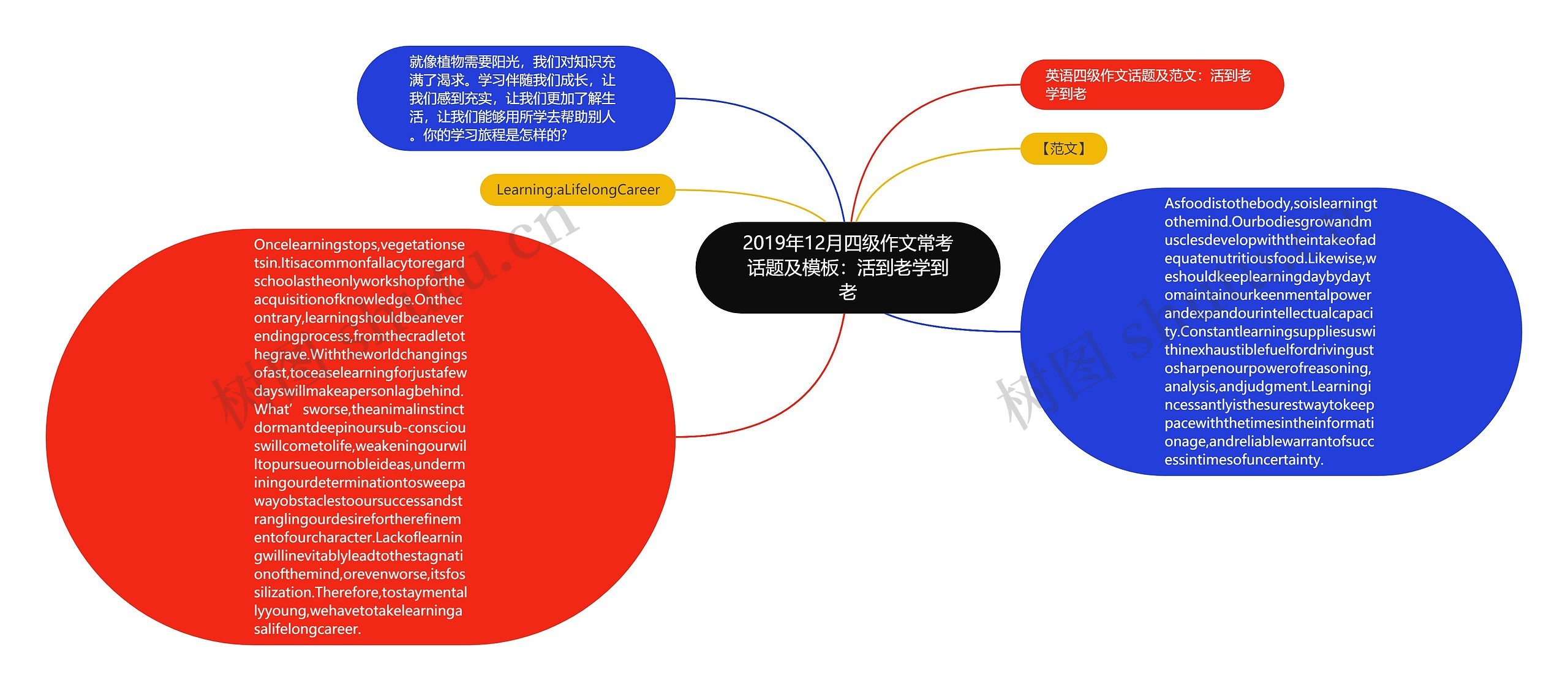 2019年12月四级作文常考话题及模板：活到老学到老