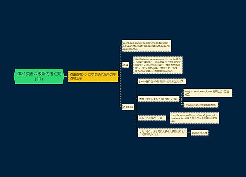 2021英语六级听力考点句（11）