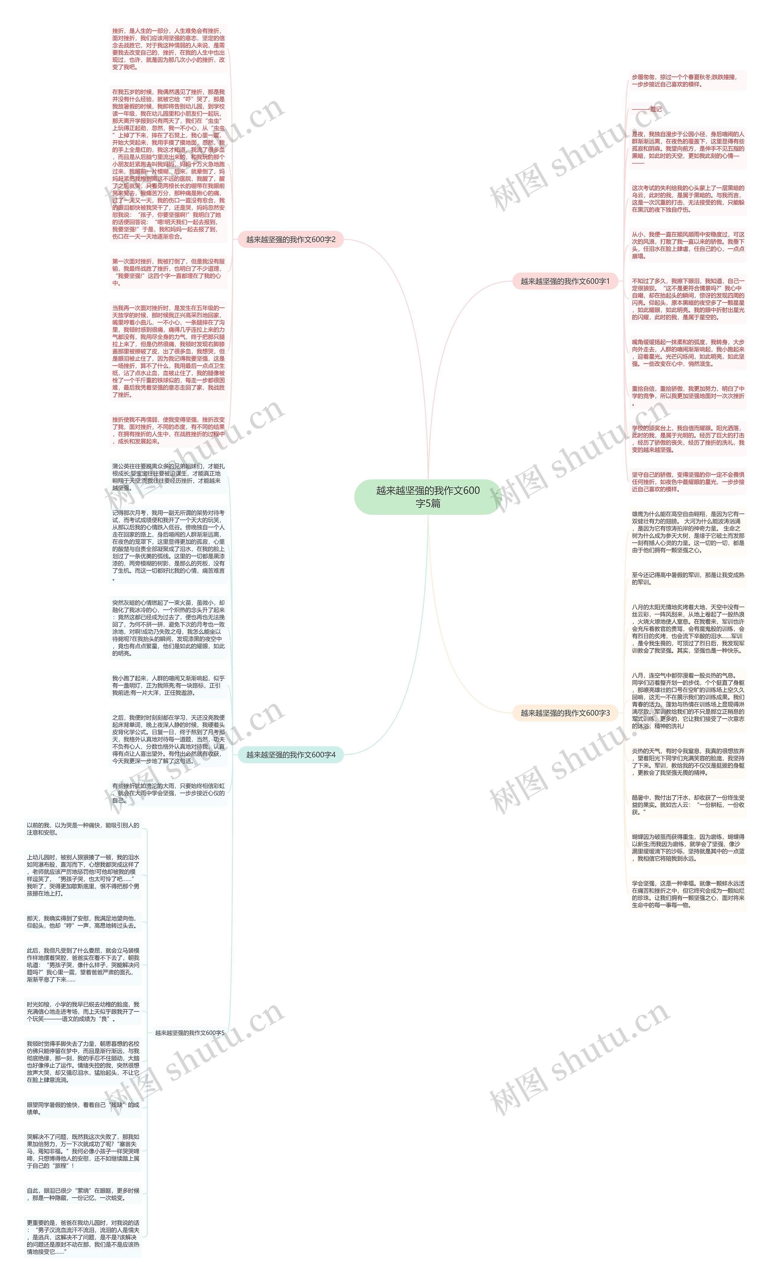 越来越坚强的我作文600字5篇思维导图