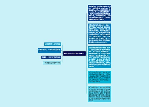 优化供应链管理4个优点 