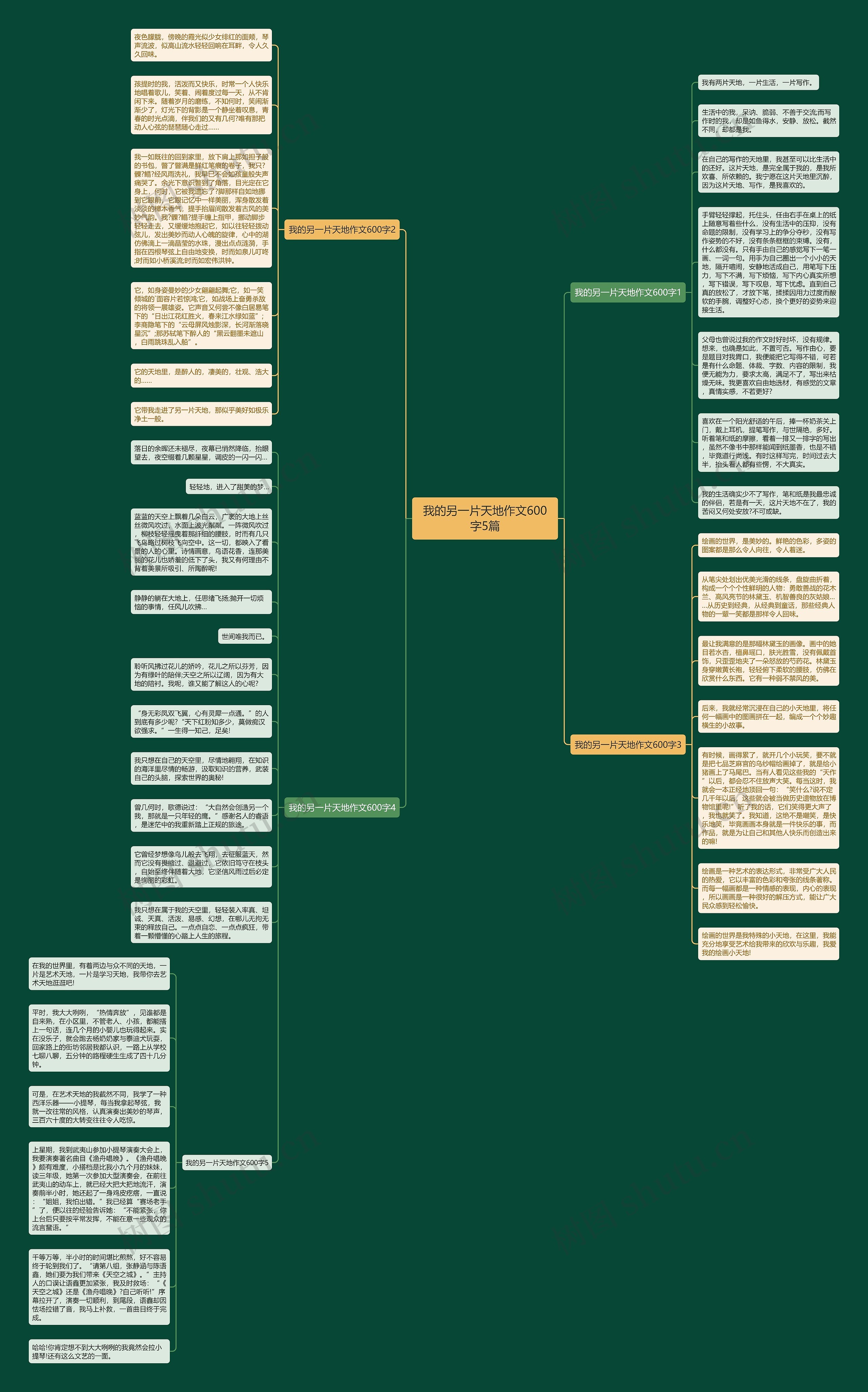 我的另一片天地作文600字5篇思维导图