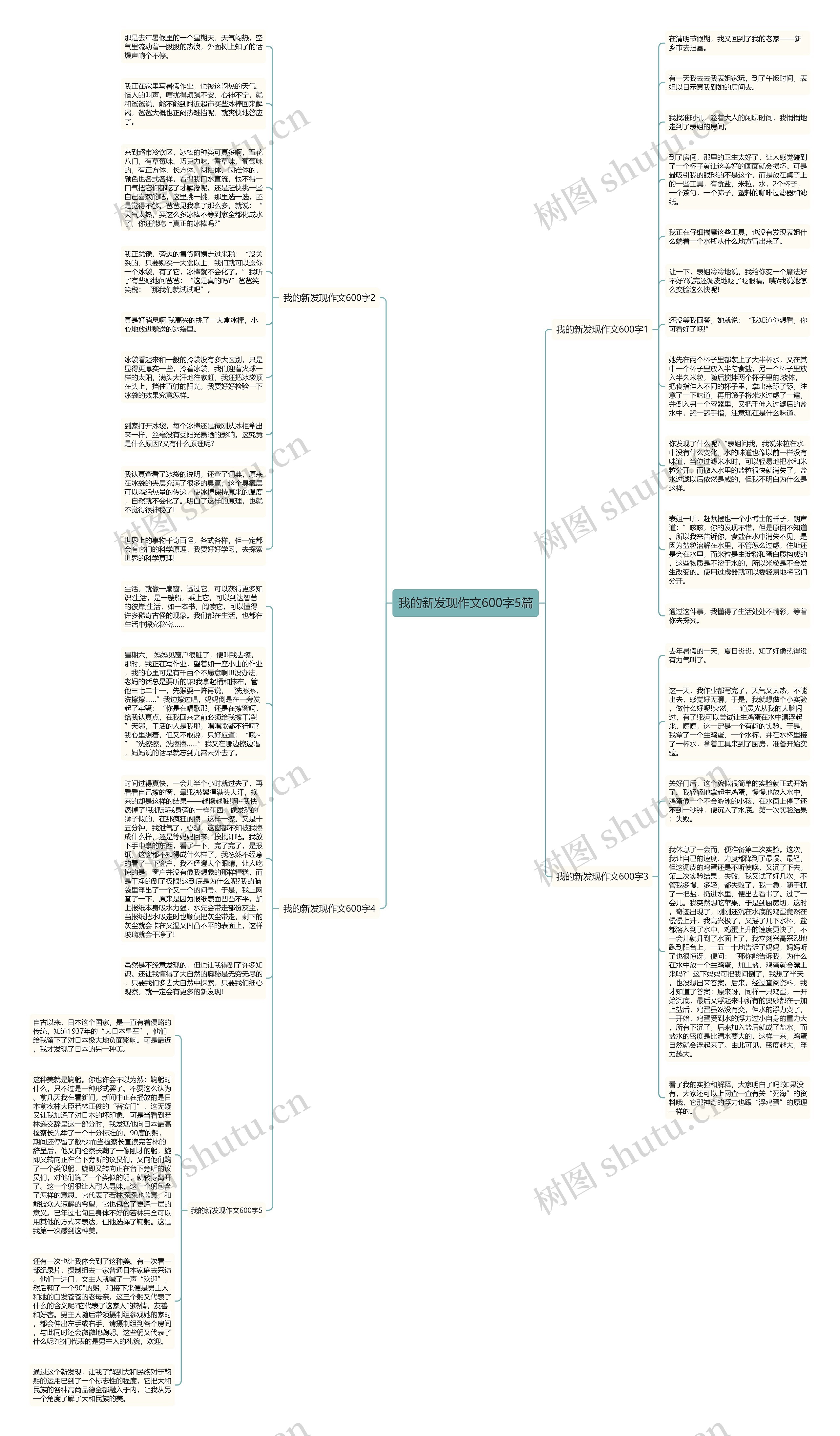 我的新发现作文600字5篇思维导图