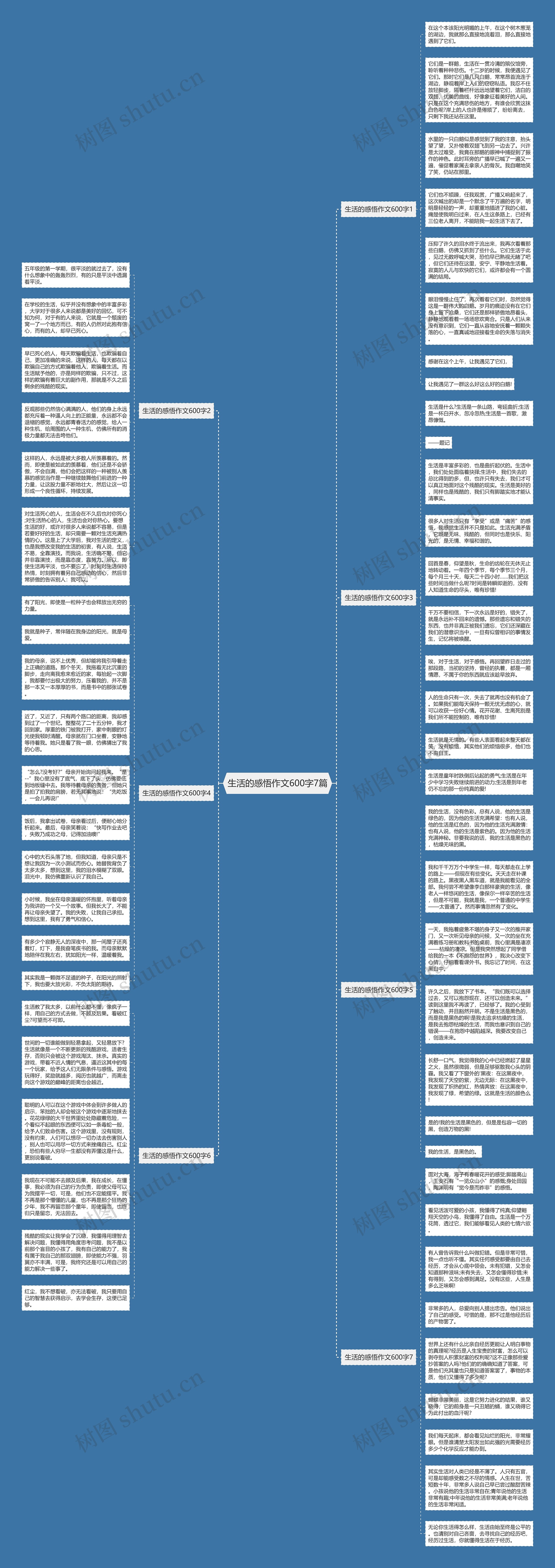 生活的感悟作文600字7篇思维导图