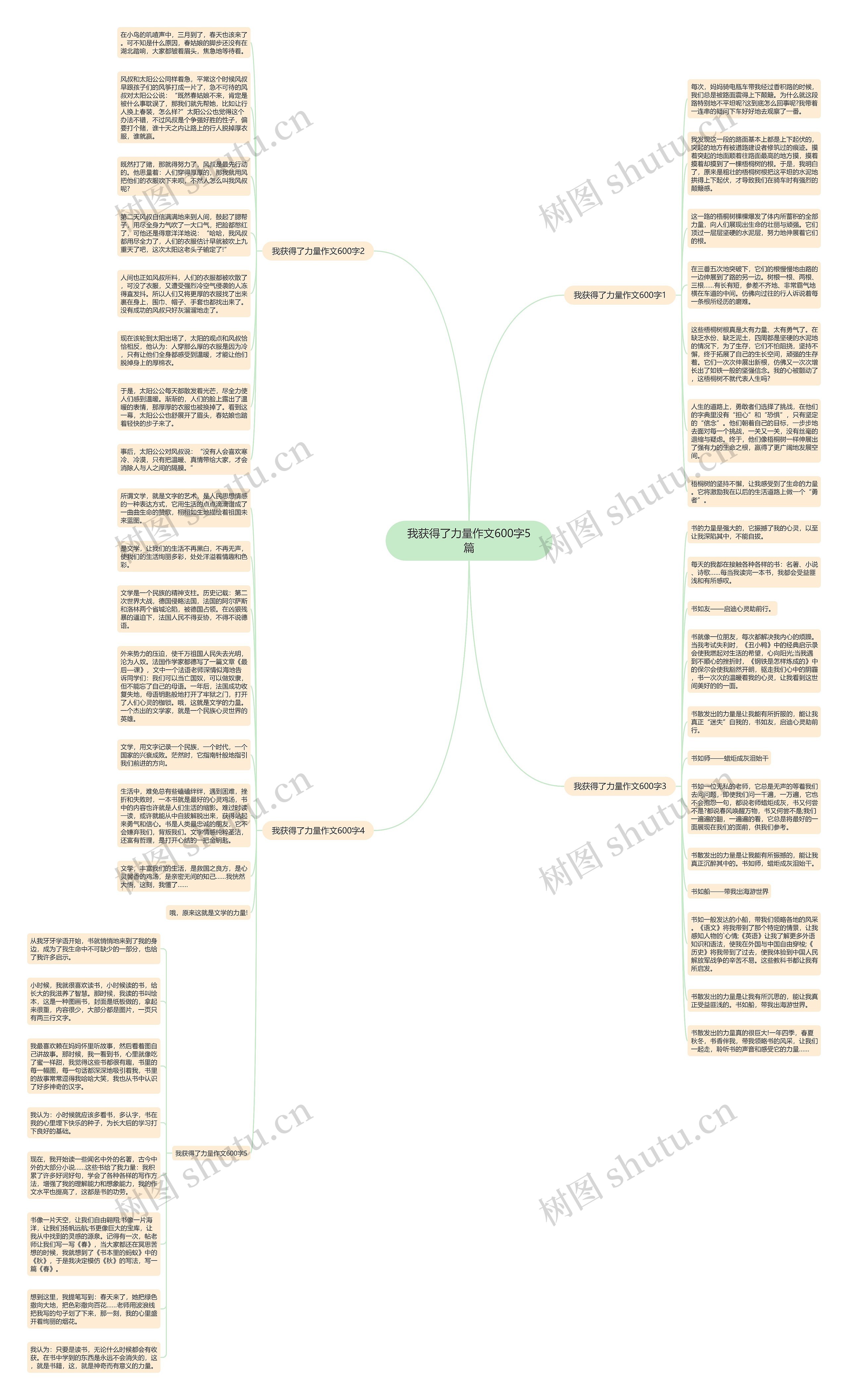 我获得了力量作文600字5篇思维导图