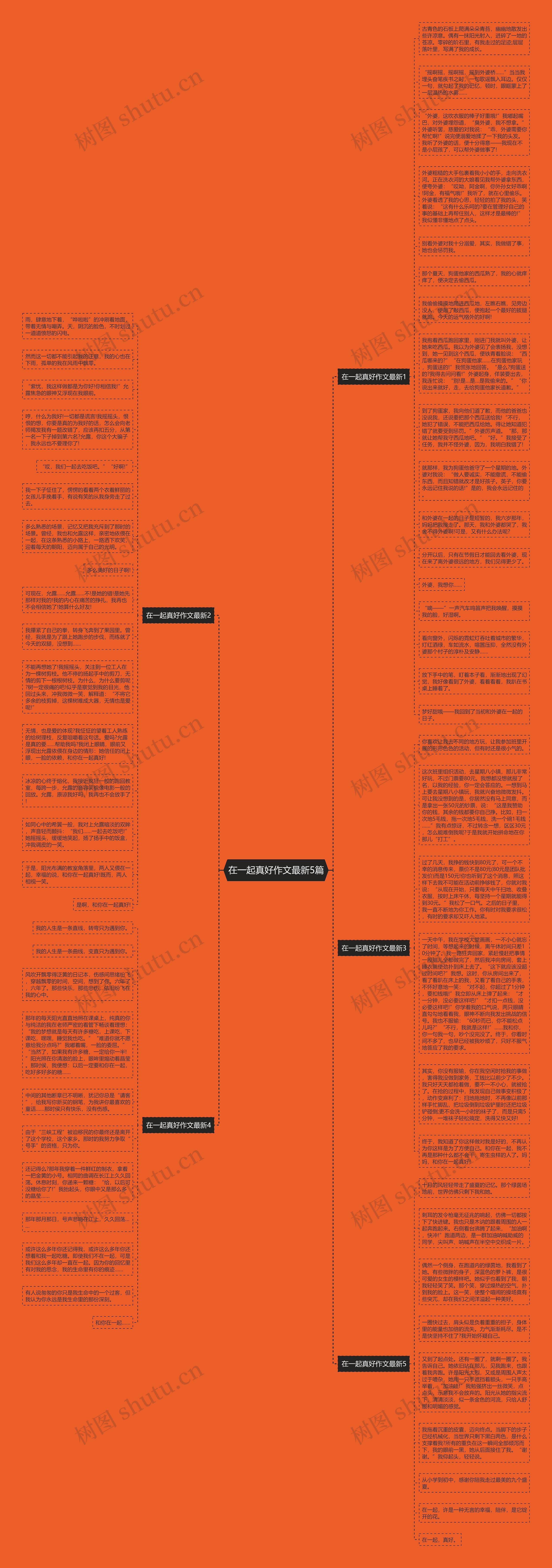 在一起真好作文最新5篇思维导图