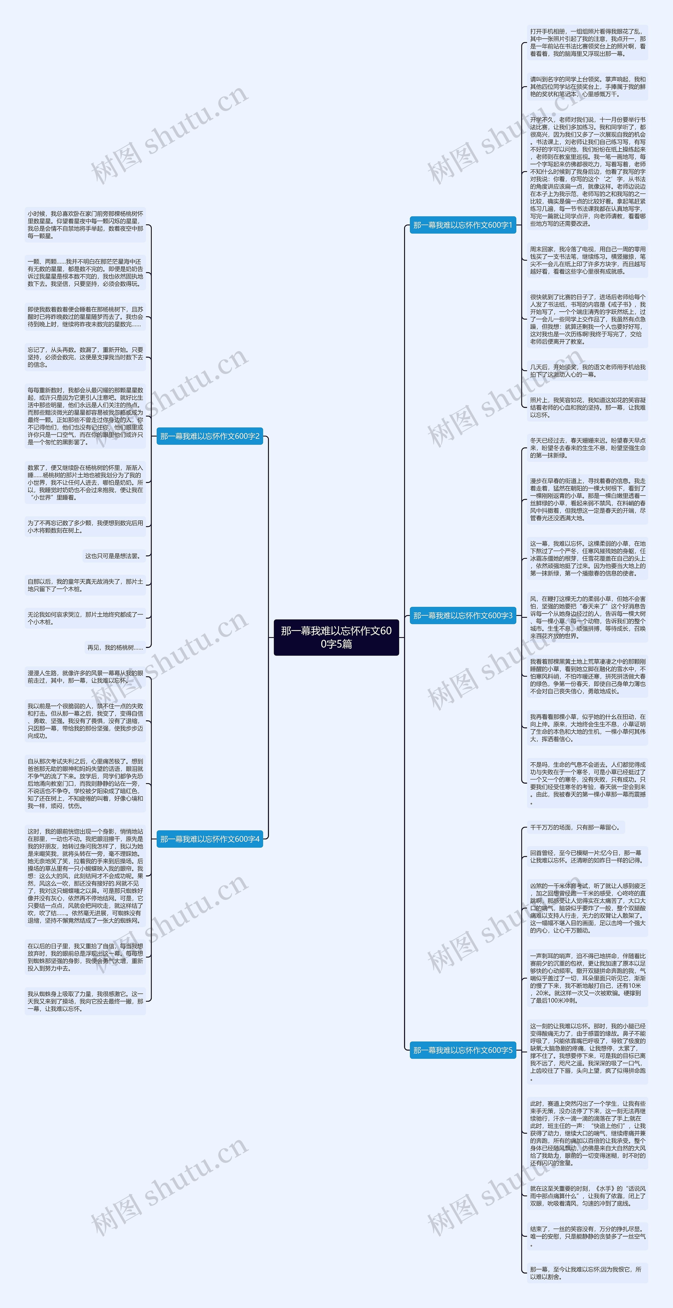 那一幕我难以忘怀作文600字5篇思维导图