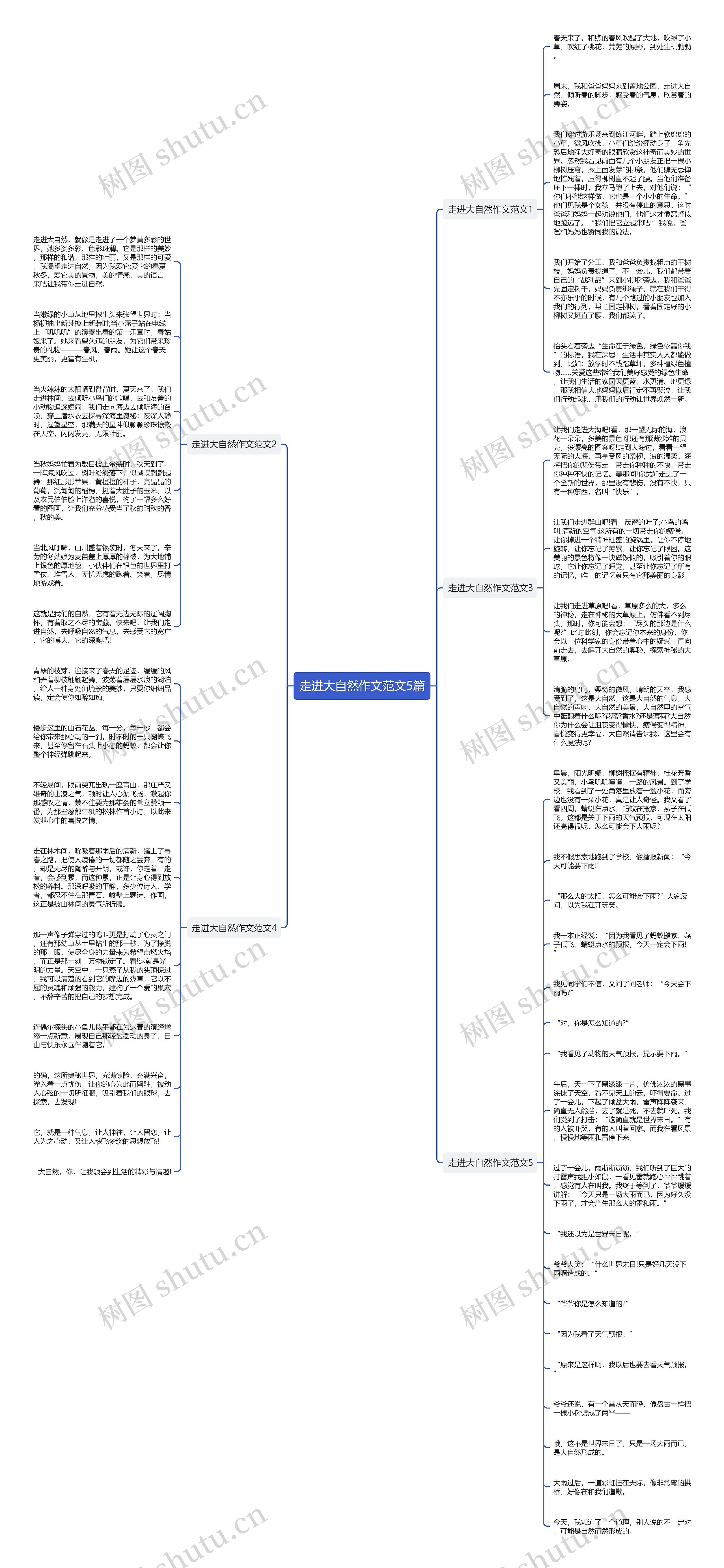 走进大自然作文范文5篇思维导图