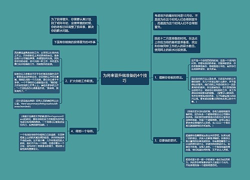 为将来晋升做准备的4个技巧 