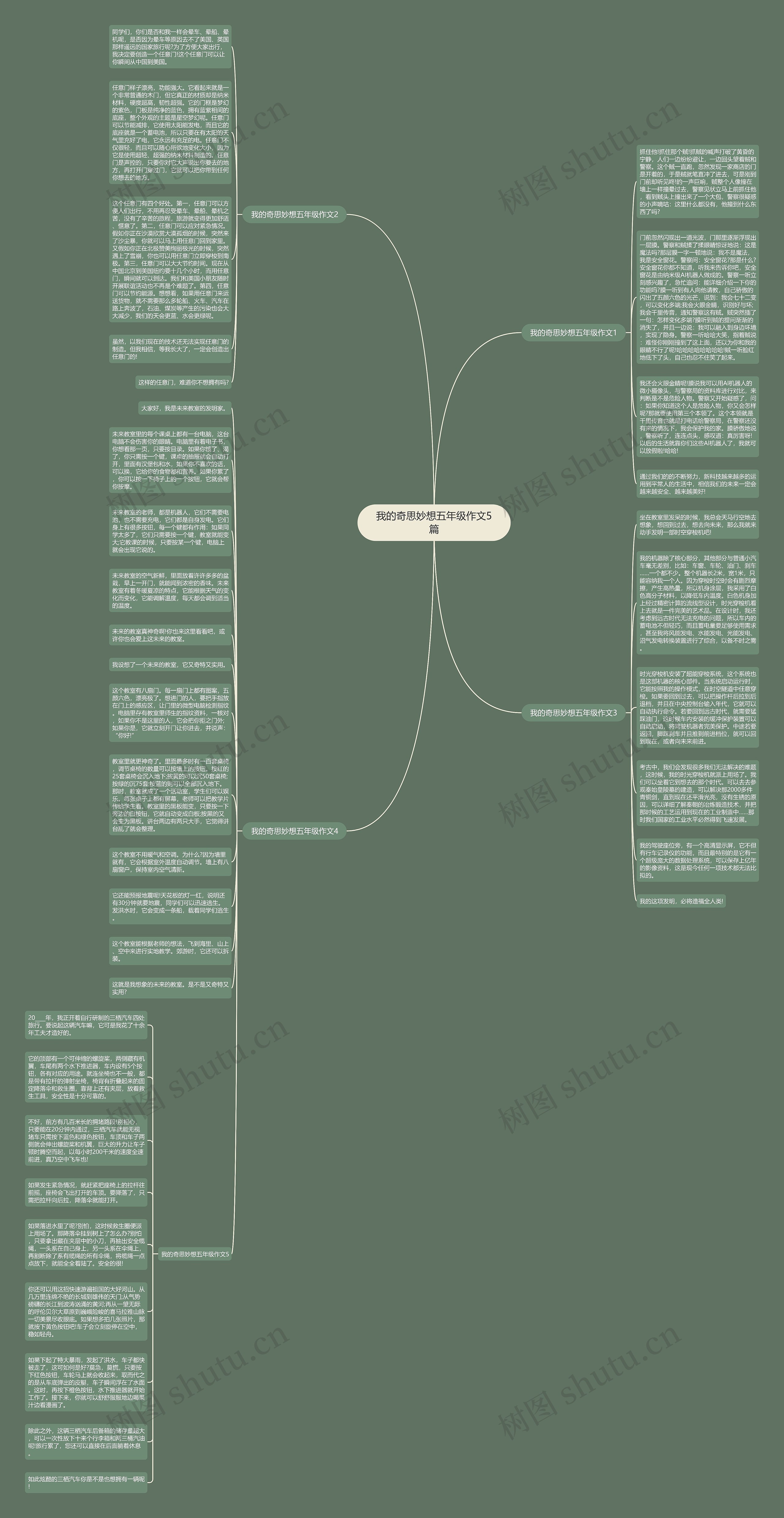我的奇思妙想五年级作文5篇思维导图