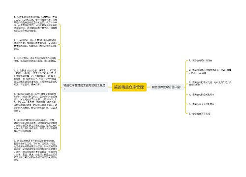 简述精益仓库管理 