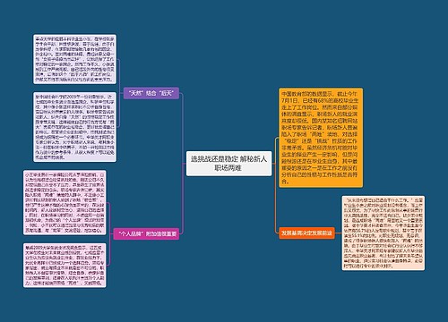 选挑战还是稳定 解秘新人职场两难 